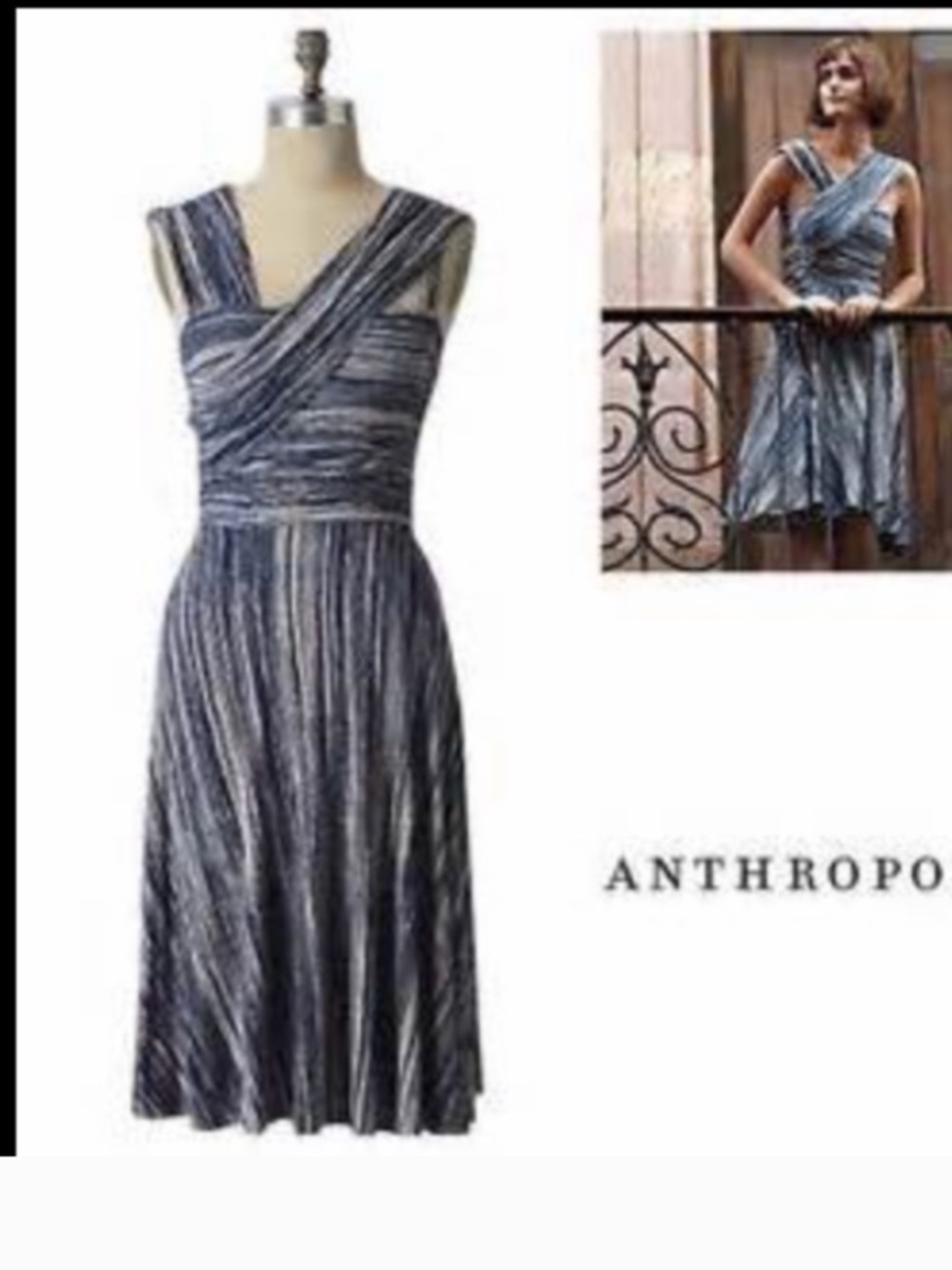 ANTHROPOLOGIE PLENTY by TRACY REESE DREAMY DRAPE DRESS MEDIUM